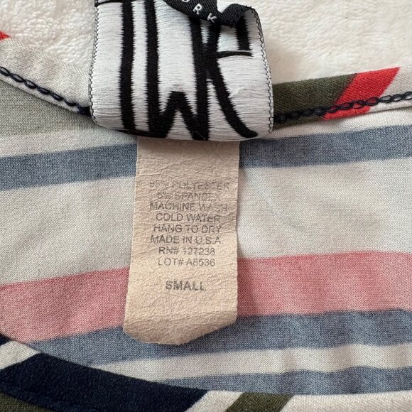 Striped Short Sleeve Maxi Dress By TMG New York Multicolor Size S - Picture 6 of 7